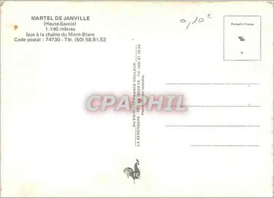 Martel de Janville — Haute-Savoie — editor La Berengère — Verso