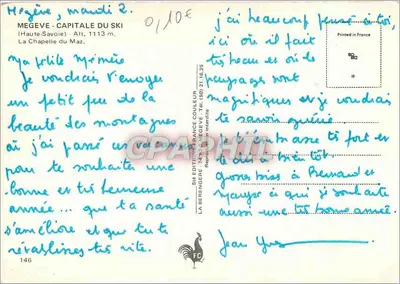 Mégeve - La Chapelle du Maz - Wydawca: SIE Éditions France Couleur, nr 146 — Rewers