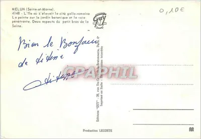 Melun — aerial view and details of the river landscape — Éditions 'Guy' — Back