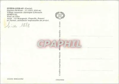 Super-Lioran — Estação de verão e inverno — Impressor Combier — Verso