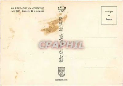 Cestos de crustáceos — Châteaulin (29) — Éditions d'Art JOS — Verso