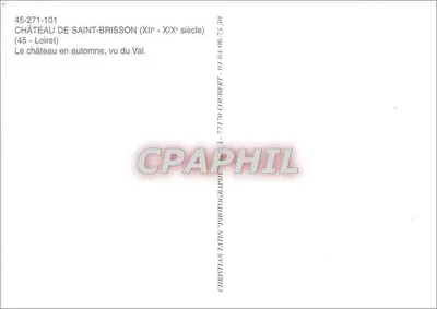 Castelo de Saint-Brisson — (45 - Loiret) — Christian Tatin, n° 45-271-101 — Verso