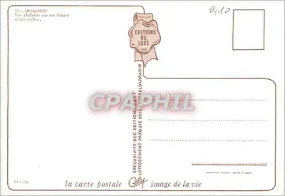 Arcachon — Ogólny widok plaż i dachów — Éditions de Luxe — Rewers