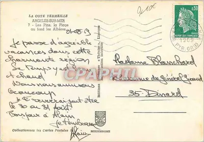 Les Pins, praia no fundo dos Albères — Argeles-sur-Mer — Éditions Mexichrome — Verso