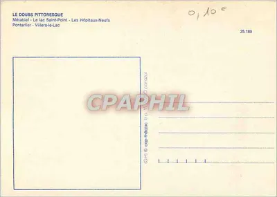 O Doubs pitoresco — Franche-Comté — n° 25.189 — Verso
