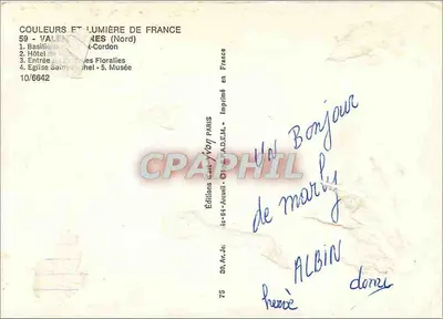 Valenciennes — Collage van beroemde locaties — Edities Arcueil — Achterkant