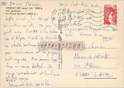 Vénosc (38) — Ogólny widok Wielkiego Rochail (3023 m) — Rewers
