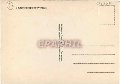Herfst aan de voet van de Ventoux — Éditions de Provence G.A.L. - Carpentras — Achterkant