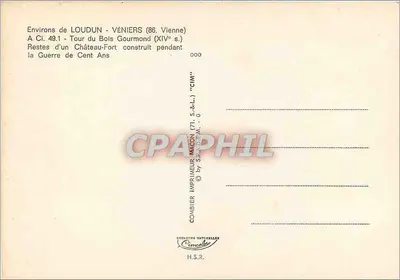 Torre del Bois Gourmond — Resti di un castello fortificato — Combier Imprimeur Maccon — Verso