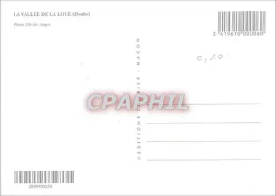 Vale da Loue — vista aérea — Éditions Couibier - Macon — Verso