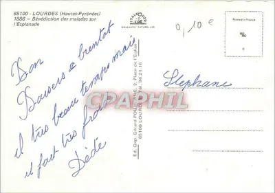 Lourdes — Benedyktura chorych na Esplanade — Éd. Gépard POUBLANC — Rewers