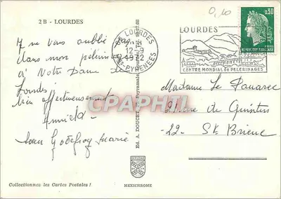 Lourdes — Souvenir of Lourdes — Mexichrome — Back