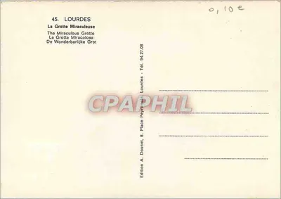 Lourdes — A Gruta Milagrosa — Editor Edity — Verso