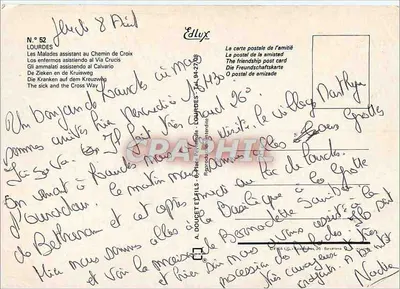 Lourdes — procesja na Ścieżce Krzyża — Éd. Doucet & Fils, n° 52 — Rewers