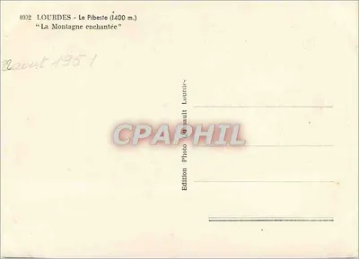 Teleferyk Pibeste — Przybywamy na szczyt — Wydawnictwo Photo Lourault, nr 4032 — Rewers