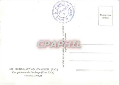 Saint-Martin-du-Canigou — Allgemeiner Blick auf die Abtei (10. und 11. Jahrhundert) — Société des Cartes Postales APA-POUX — Rückseite