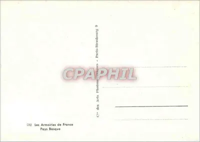 Pays Basque — Armorial — editor Cie des Arts Photomontiques, n° 732 — Verso