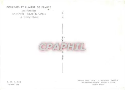 Gavarnie — Trasa do Cirque — Wydawnictwo Art YVON — Rewers