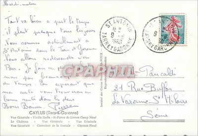 Caylous — Recuerdo de Caylous — Apari — Reverso
