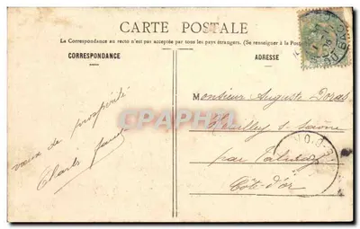 Mulher com guarda-chuva e lanterna — Boa Ano 1905 — Fototipia A. Bergeret & Cie, Nancy — Verso