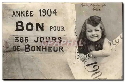 Felicidades para el año 1904 — Buena para 366 días de felicidad — editor no visible