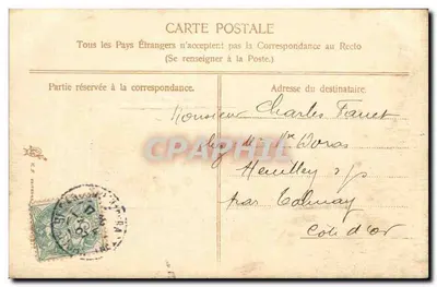 Neurieux-Âques — Carta postal de Páscoa com flores de primavera — editor desconhecido, número de série não visível — Verso