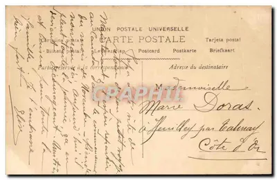 Młody para zakochana — scena ogrodu — wydawca S. G. F. (S. G. F. Paris) nr 690 — Rewers