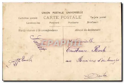 Casal elegante — cena teatral — Editor Art Paris, série 2125 — Verso