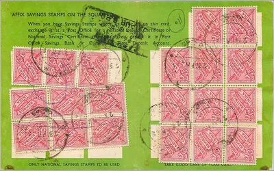 National Savings Card — National Savings Organization — D.A.V./S.M.B. — Sept. 1966 — Rückseite