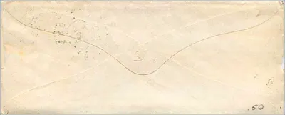 Carte postale ancienne — timbre 3 cents, oblitération 'WILKESBARRE PA 1864' — destinataire à Suffield, Conn. — Verso