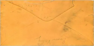 Enon Valley, PA — Envelope com selo de 3 centavos e carimbo postal — cerca de 1900 — Verso