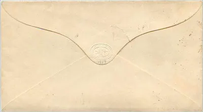 Nova Iorque — Envelope com selo de 3 centavos e carimbo de escritório — Escritório de correios de Nova Iorque — Verso