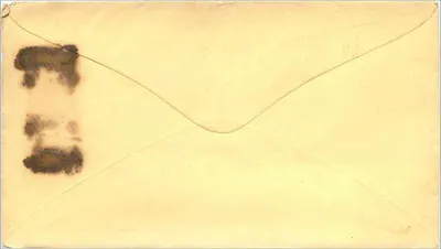 Envelope cerca de 1860 — Henry Bardene, Yutes L. Co., N.Y. — selo de 3 centavos Jefferson — Verso