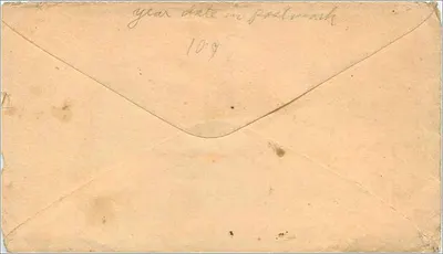 Washington — sobre dirigido a Mr. Burtes Pinkham — sello de 3 centavos y sello postal — Reverso