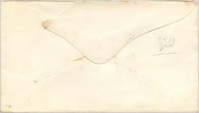 Carta postal antiga — Morristown, Nova Jersey — 1868 — selo de 3 centavos — Verso