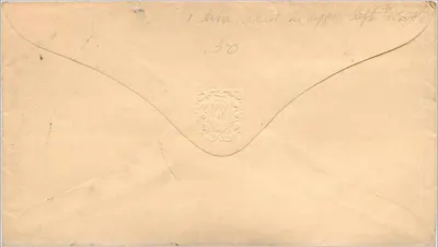 New York — brief aan Mevrouw Eliza W. Bixem, Bangor, Maine — zegel van 10 cent George Washington — Achterkant