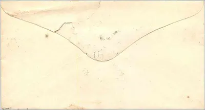 An Dovet — 23 januari 1861 — postzegel van 3 cent — Achterkant