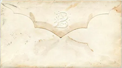 Glastenbury, Connecticut — carta para Amatus R. Rigelon — carimbo verde de 1861 — Verso