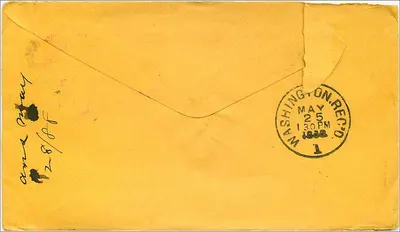 Harpersville — Miss. — 2 centavos de selo postal dos EUA — endereçada a Washington D.C. — Verso