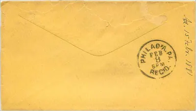 Layallton, PA — carta postal amarela com selo verde — editor desconhecido, número de série não visível — Verso