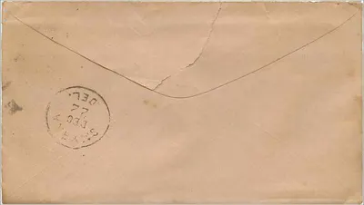 New York — Envelope comercial para Smyrna — R. L. Brower & Co. — Verso
