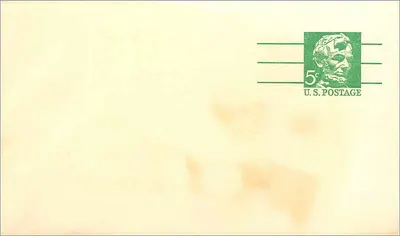 Carte postale américaine — timbre Lincoln 5¢ — éditeur inconnu