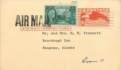 Sourdough Inn — Skagway, Alaska — Carta Postal de Correio Aéreo