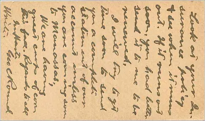 Carta postal americana — Washington, D.C. — editor não visível, número de série ilegível — Verso
