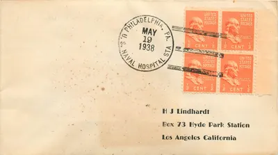 Филадельфия — Военный госпиталь — 1938 — Почтовая марка США