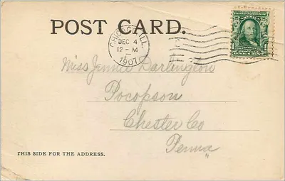Cascata de Minnehaha — V. O. Hammon Pub. Co., Minneapolis and Chicago — No. 1 — Verso