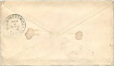 Philadelphia — Brief an Col. B.A. du Pont in Wilmington, Delaware — Robert Frazer, Bauingenieur und Bergmann — Rückseite