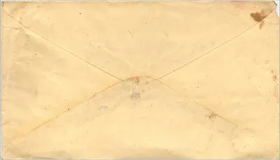Envelope endereçado a Richard S. Sanglas — selo de 3 centavos Jefferson — carimbo de Crary, NY — Verso