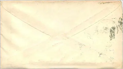 Zegel teruggezonden naar New York — ontvanger in Fairfield, Connecticut — zegel van 3 cent — Achterkant