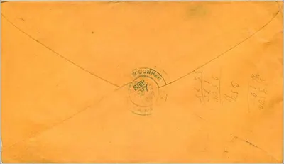 Dunham, New Jersey — lettera verso Hartford, Connecticut — Woodruff & Dunham, numero di serie non leggibile — Verso
